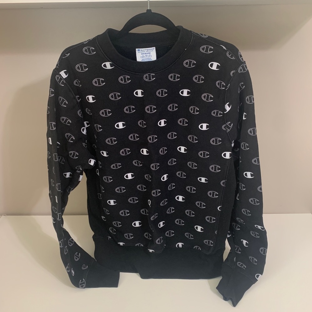 Champion All Over Logo Crewneck